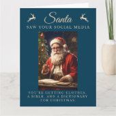 Ondeugend Lijst Grappig Sarcastisch Kerstmis Kaart (Voorkant)