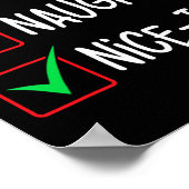 Ondeugend mooi-ish kerstlijst Sinterklaas Poster (Hoek)