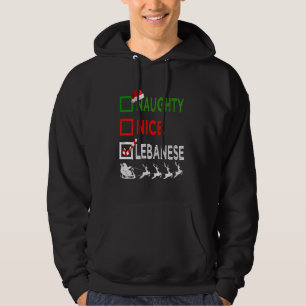 Ondeugend Mooi Libanees Kerst Pyjama Grappig Sant Hoodie