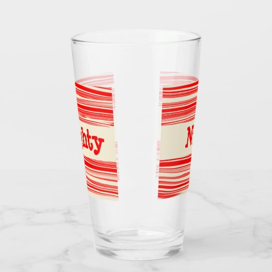 Ondeugend mooi rood pepermunt Snoep gemarmerde str Glas (Links)