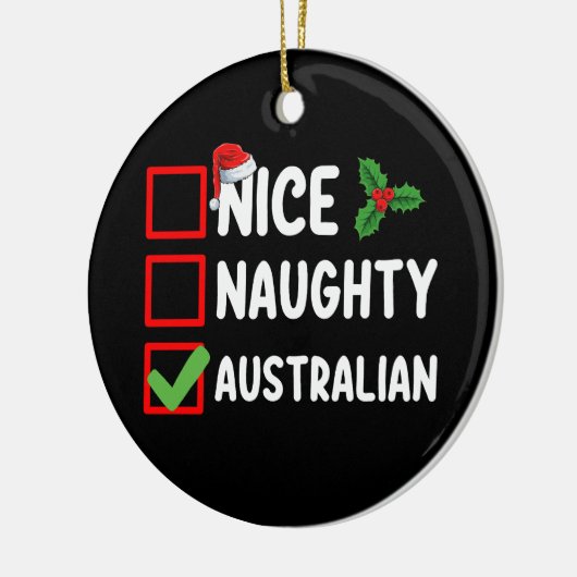 Ondeugend Nice Australische Kerstlijst Vakantie Keramisch Ornament (Links)