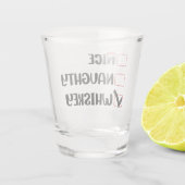 Ondeugend Nice Whiskey Santa Kerstlijst Shot Glas (Achterkant)