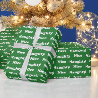 Ondeugend of mooi groen moderne typografie grappig cadeaupapier