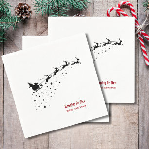 Ondeugend of mooi Santa's Sleigh Reindeer Servet