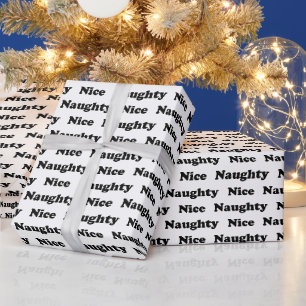 Ondeugend of mooi wit zwart modern grappig schatti cadeaupapier