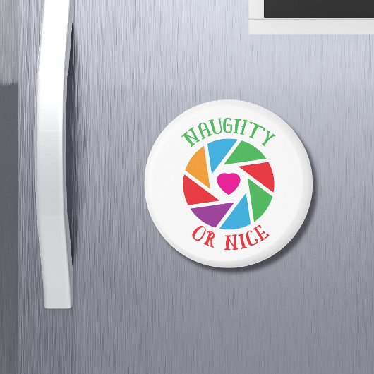 Ondeugend of Nice Santa Cam Grappig Modern Kerstmi Magneet