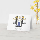 Ondeugend op 40 ! Verjaardagsgroet. Kaart (Gele Bloem)