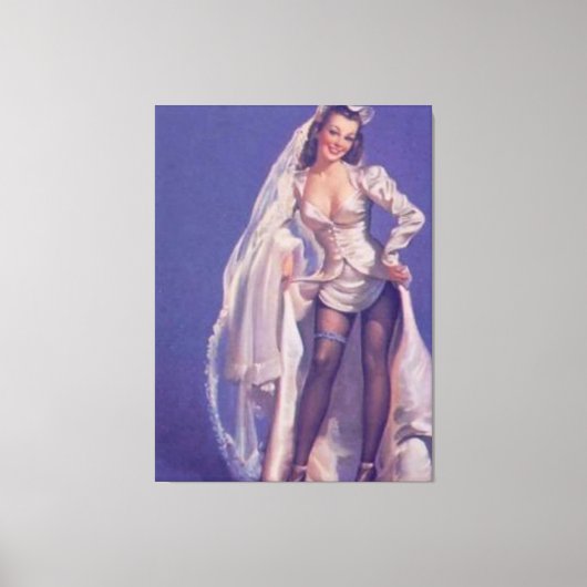  Ondeugend Pin Up Bride Canvas (Voorkant)