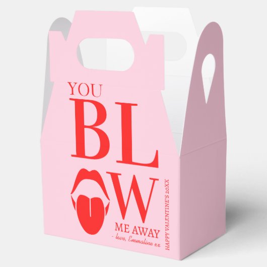 Ondeugend Roze Rode Valentijnsdag Kaart Bedankdoosjes (Geopend)