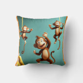 Ondeugende Apenfamilie Kussen (Achterkant)