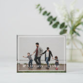 Ondeugende foto feestdagenkaart (Staand voorkant)