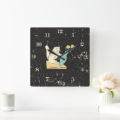 Ondeugende kat vierkante wandklok vierkante klok (Huis)