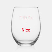 Ondeugende of leuke tekst wijnglas zonder voet (Achterkant)