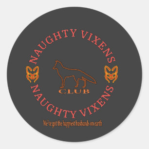 Ondeugende Vixens Club Ronde Sticker