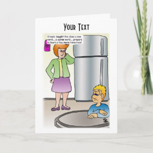 Ondeugende woorden gevouwen Wenskaart Kaart