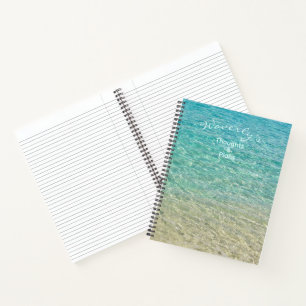 Ondiep water gepersonaliseerde turquoise & zand notitieboek