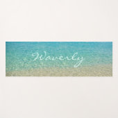 Ondiep water gepersonaliseerde turquoise & zand yogamat (Voorkant (horizontaal))
