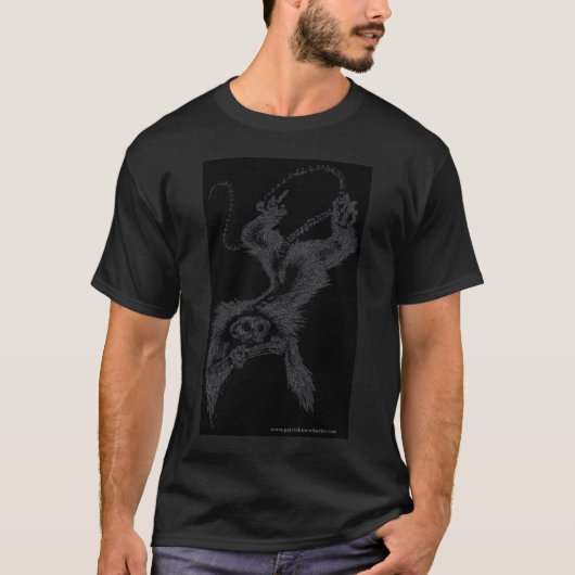 Ondode aap met Harmonica T-shirt (Voorkant)