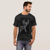 Ondode aap met Harmonica T-shirt (Voorkant volledig)
