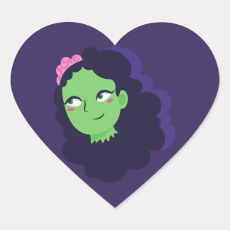 Ondode Halloween Zombie Woman Monster Bride Hart Sticker