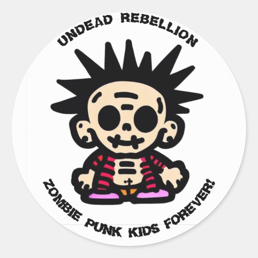 'ONDODE REBELLIE' RONDE STICKER (Voorkant)