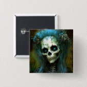 Ondode Woman Skeleton Horror Vierkante Button 5,1 Cm (Voorkant /achterkant)
