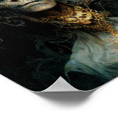 Ondood donkerbruin gothisch Fantasy Art-Poster Poster (Hoek)