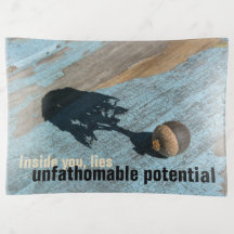 "ondoorgrondelijk potentieel" Glass TRINKET TRAY