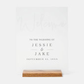 Ondoorzichtig effect bruiloft welkom teken acryl bord (Voorkant)