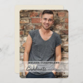 Ondoorzichtige banner foto Afstuderen aankondiging (Voorkant / Achterkant)