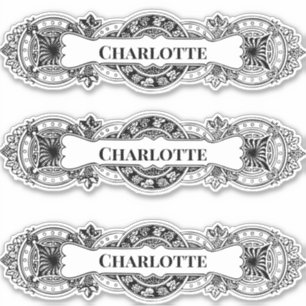 Ondoorzichtige naam lijst sticker