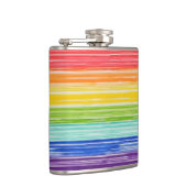 Ondoorzichtige regenboogstrepen heupfles (Rechts)