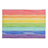 Ondoorzichtige regenboogstrepen kussensloop (Achterkant)