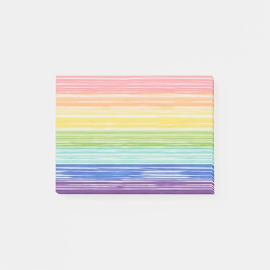 Ondoorzichtige regenboogstrepen post-it® notes (Voorkant)