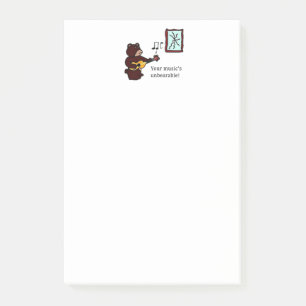 Ondraaglijk Grappig Beer Muziek Gitaar Cartoon Post-it® Notes