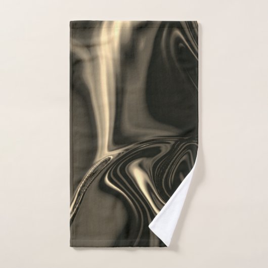 Ondulations en bronze sur arrière - plan beige bru (Serviette à main)