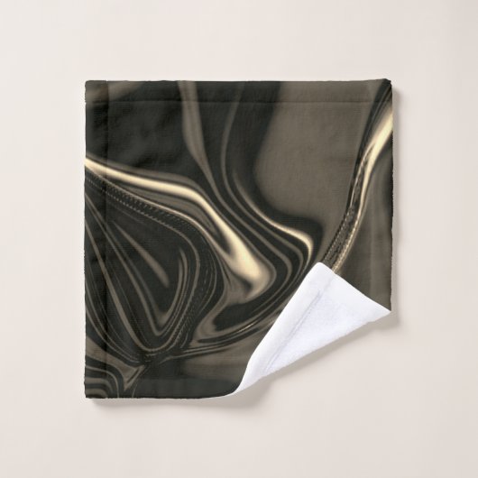 Ondulations en bronze sur arrière - plan beige bru (Gant de toilette)
