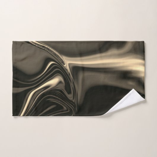 Ondulations en bronze sur arrière - plan beige bru (Serviette à main)