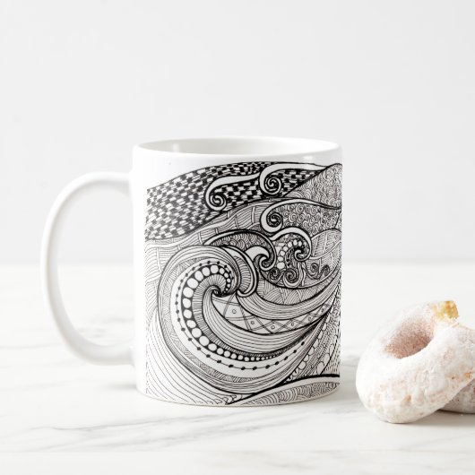 Ondule la tasse de café (Avec donut)