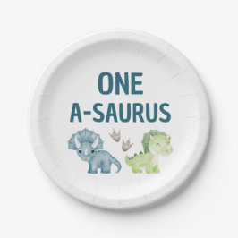 One-A-Saurus 1st Birthday Paper Borden Papieren Bordje