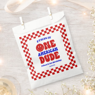 One American Dude 4 juli 1 Verjaardagsfeestje Bedankzakje
