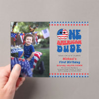 One American Dude 4th of July Foto Eerste Verjaard