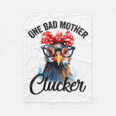 One Bad Mother Clucker Funny Chicken Fleece Deken (Voorkant)