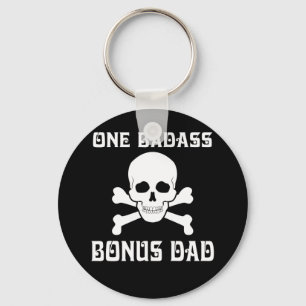One Badass Bonus Step Pap Birthday Sleutelhanger