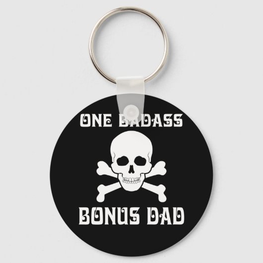 One Badass Bonus Step Pap Birthday Sleutelhanger (Voorkant)