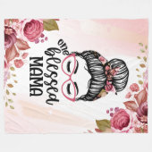 One Blessed Mama Fleece Deken (Voorkant (Horizontaal))