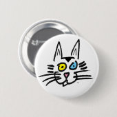 One Blue-Eyed Kat Ronde Button 5,7 Cm (Voorkant /achterkant)