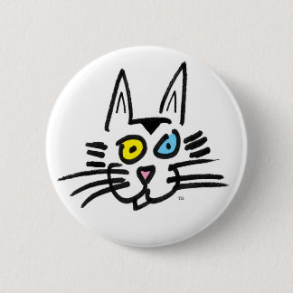 One Blue-Eyed Kat Ronde Button 5,7 Cm