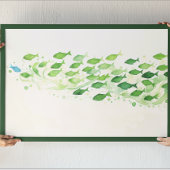 One Blue Fish Waterverf Groen Poster