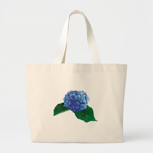 One Blue Hydrangea Grote Tote Bag (Voorkant)